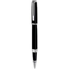 Picture of Waterman Exception Slim Black Silver Trim Rollerball Pen