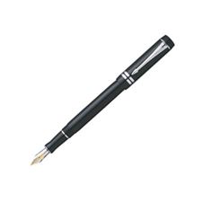 Picture of Parker Duofold Black Platinum Trim International Fountain Pen Medium Nib