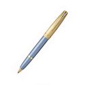 Picture of Parker 100 Diamond Blue Gold Trim Roller Ball Pen