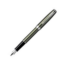 Picture of Parker Sonnet Laque Verdigris Silver Trim Fountain Pen Fine Nib