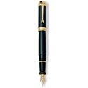 Picture of Aurora Talentum Classic Black with Gold Trim Fountain Pen Broad Nib