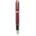 Picture of Aurora Talentum Classic Burgundy with Gold Trim Fountain Pen Broad Nib