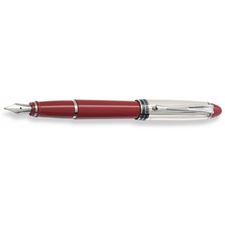 Picture of Aurora Ipsilon Silver Sterling Silver Cap and Red Barrel Fountain Pen