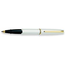 Picture of Aurora Style Chrome Barrel and Cap with Gold Trim Rollerball Pen
