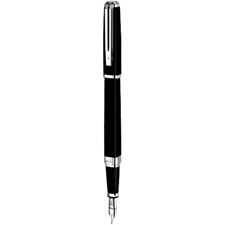 Picture of Waterman Exception Slim Black Silver Trim Fountain Pen Medium Nib