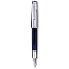 Picture of Pelikan Souveran 625 Dark Blue Transparent Fountain Pen Medium Nib