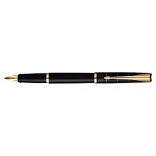 Picture of Parker Latitiude Silky Black Gold Trim Fountain Pen Medium Nib