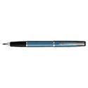 Picture of Parker Latitude Slate Blue Chrome Trim Fountain Pen Medium Nib