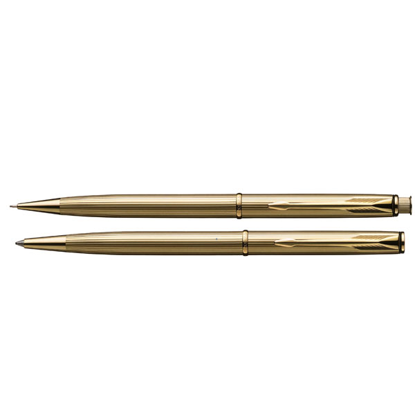 24k Gold Plated Parker 25 Flighter Fountain Jotter Writing Pen Pencil Set  Gift 