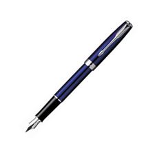 Picture of Parker Sonnet Laque Ocean Blue Silver Trim Fountain Pen Medium Nib