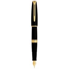 Picture of Waterman Charleston Black Gold Trim Fountain Pen Fine Nib