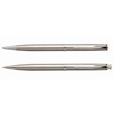Picture of Parker Insignia Stainless Steel Chrome Trim Ballpoint Pen and Pencil Set