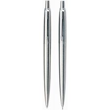 Picture of Parker Jotter Stainless Steel Chrome Trim Ballpoint Pen and Pencil Set