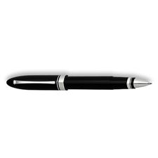 Picture of OMAS 360 Mezzo Black with High-Tech Trim Ballpoint-Rollerball Pen