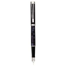 Picture of Waterman Harmonie Patio Blue Chrome Trim Fountain Pen Medium Nib