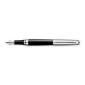 Picture of Caran dAche Leman Bicolor Black Silver Plated Fountain Pen Medium Nib