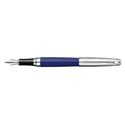 Picture of Caran dAche Leman Bicolor Blue Night Silver Plated Fountain Pen Medium Nib