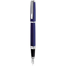 Picture of Waterman Exception Slim Blue Silver Trim Fountain Pen Fine Nib