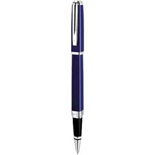Picture of Waterman Exception Slim Blue Silver Trim Rollerball Pen
