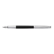 Picture of Caran dAche Madison Bicolor Black Silver Plated Fountain Pen Medium Nib