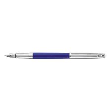 Picture of Caran dAche Madison Bicolor Blue Silver Plated Fountain Pen Medium Nib