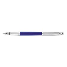 Picture of Caran dAche Madison Bicolor Blue Silver Plated Fountain Pen Medium Nib