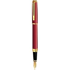 Picture of Waterman Exception Slim Red Gold Trim Fountain Pen Medium Nib