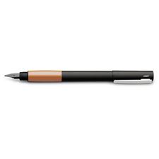 Picture of Lamy Accent Black Matte Finish with Brown Grip Fountain Pen Broad Nib