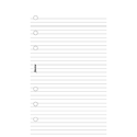 Picture of Filofax Personal Ruled Notepaper White