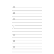 Picture of Filofax Personal Ruled Notepaper White