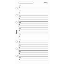 Picture of Filofax Personal Website and Email Address Sheets