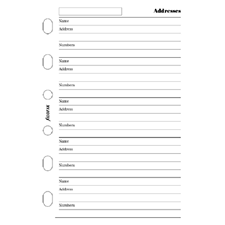 Picture of Filofax Pocket Address Sheets