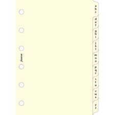 Picture of Filofax Pocket A-Z Index Tabs Three Letter Cotton Cream