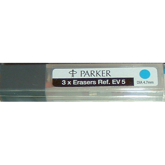 1 NOS 3 pack Parker Pen Mechanical Pencil Cartridge Eraser Refills USA  #6-260-8 