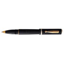 Picture of Delta Via Veneto Black with Gold Rollerball Pen
