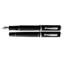 Picture of Delta Via Veneto Black with Silver Fountain Pen Medium Nib