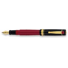 Picture of Delta Lucky Red And Black Fountain Pen Broad Nib