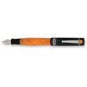 Picture of Delta Lucky Orange And Black Fountain Pen Broad Nib