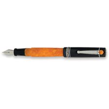 Picture of Delta Lucky Orange And Black Fountain Pen Broad Nib