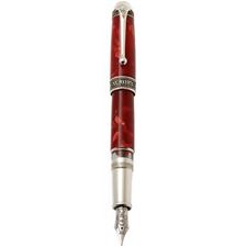 Picture of Aurora 85th Anniversary Limited Edition Red Marble Fountain Pen Broad Nib