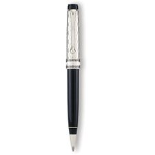 Picture of Aurora Riflessi Sterling Silver Cap with Black Barrel Ballpoint Pen