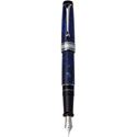 Picture of Aurora Optima Auroloide  Blue with Chrome Trim Fountain Pen Broad Nib