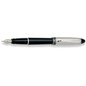 Picture of Aurora Ipsilon Metal Chrome Plated Cap with Black Barrel Fountain Pen Broad Nib