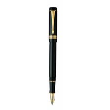 Picture of Parker Duofold Black Gold Trim International Fountain Pen Fine Nib