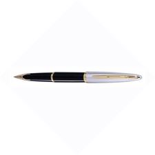 Picture of Waterman Carene Deluxe Black Lacquer and Silver Fountain Pen Medium Nib