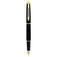 Picture of Waterman Hemisphere Black Lacquer Gold TrimFountain Pen Medium Nib