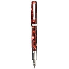 Picture of Omas Bologna Celluloid Red Fountain Pen Medium Nib