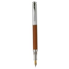 Picture of Laban Real Leather Sterling Silver ST-920-1RL Light Brown Fountain Pen Medium Nib