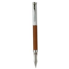 Picture of Laban Real Leather Sterling Silver ST-920-1RL Light Brown Rollerball Pen