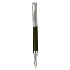 Picture of Laban Real Leather Sterling Silver ST-920-1RL Black Rollerball Pen